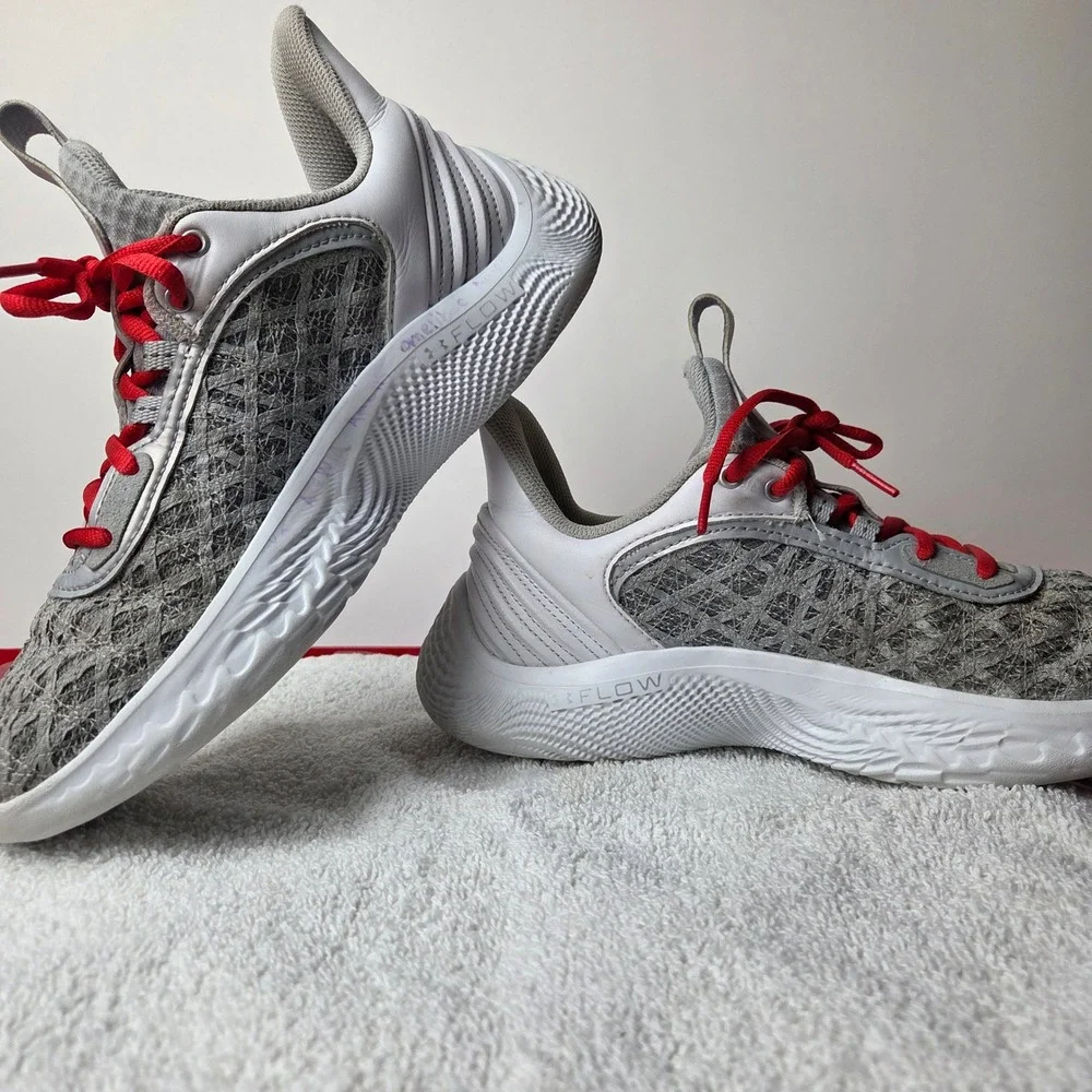 Under Armour Curry Flow‎ 9 Team White Red Basketball 2022 Men's 8 Women's 9.5